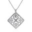 K Gold Zircon Necklace Square Pattern Hollow Pendant Classic Wind Ladies Necklac Carousel 1