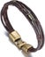 Men's Leather Bracelet Vintage Style 8.66in/22cm With Free Giftbox Carousel 1