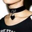 Leather Choker Necklace Heart Pendant Necklace Chian Rave Party Necklaces Jewelr Carousel 4