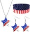 Flag Headband American Usa Flag Star Pendant Necklace Independence Day Earrings Carousel 1