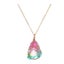Natural Crystal Pendant Necklace Winding Choker Chain Women Necklaces Carousel 1