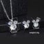 Jewelry Set Small Animal Zircon Little Mouse Earrings Women Necklace For Wedding Carousel 2