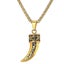 Necklace Steel Wolf Pendant Chain Teeth Stainless Tooth-gold Carousel 1