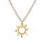 Gold Leaf Pendant Necklace Women's Delicate Sun Necklace (1 Piece, Gold) Carousel 1