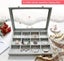 Ice Velvet Clear Lid 12 Grid Jewelry Organizer Box Tray Display Case Storage Bra Carousel 2
