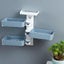 Mutilayers Soap Dishes Holder 180 Degree Rotatable Super Strong Self-adhesive Carousel 3