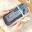 Grid Mesh Pen Pencil Case With Zipper Clear Makeup Color Pouch Cosmetics Bag Mul Carousel 2