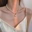 Korean Elegant Pearl Beads Necklace For Women Ladies Fashion Rhinestone Jewelry Carousel 1