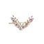 2 Pcs Women Hair Clip Korean Style V Shaped Rhinestone Side Clip Leaf Carousel 6