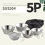 5pcs Set|Stainless Steel Camping Outdoor Sierra Cup with Colander Carousel 1