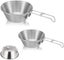 5pcs Set|Stainless Steel Camping Outdoor Sierra Cup with Colander Carousel 5