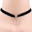 Vintage Necklace For Women- Women Gothic Heart Rhinestone Pendant Velvet Choker Carousel 4