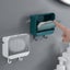 Punch Free Drain Rack Wall Climb Soap Box With Lid And 2 Heavy Duty Hooks Contai Carousel 2