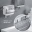 Punch Free Drain Rack Wall Climb Soap Box With Lid And 2 Heavy Duty Hooks Contai Carousel 3