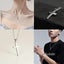 Small Cross Necklace For Women Men White Gold Necklace With Pendant Carousel 4