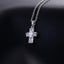 Tiny Trendy Cubic Zirconia Cross Pendant Top Quality Clear Crystal Gold Necklace Carousel 2