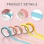 Washi Masking Tape Set, 40 Rolls Colored Decorative Rainbow Tapes, Writable Craf Carousel 3