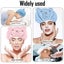 2 Pcs Hair Dry Towel Hat Cute Quick Drying Bath Towel Wrap Ultra Soft Absorbent Carousel 5