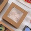25pcs Treat Box Large Capacity Non-stick Food Grade Folding Kraft Paper Cupcakes Carousel 4