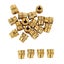 20pcs/set M3 3mm M3-0.5 Copper Threaded Metal Heat Set Screw Inserts Carousel 3
