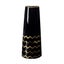 25cm Black Gold Vase Ceramic Vase Flower Vase Decorative Decoration Carousel 1