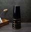 25cm Black Gold Vase Ceramic Vase Flower Vase Decorative Decoration Carousel 3