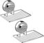 2 Pack Suction Cup Soap Dish 304 Stainless Steel Sponge Holder Durable Storage T Carousel 1