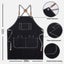 Cotton Chef Apron, Back Cross Adjustable Bulk Bib Apron, Multi-pocket Carousel 5
