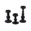 Candle Holder Set Of 3, Black Vintage Metal Pillar Candle Holders For Dining Tab Carousel 1