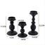 Candle Holder Set Of 3, Black Vintage Metal Pillar Candle Holders For Dining Tab Carousel 2