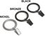 Curtain Rod Clip Rings For 1&quot; Rod, Set Of 20, Bronze Carousel 3