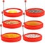 Egg Ring, 6 Pack Fried Egg Mold For Frying Pan Egg Rings Silicone Pancake Mold R Carousel 1