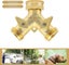 Garden Hose Splitter 2 Way - Heavy Duty Solid Brass Hose Y Splitterhose Faucet S Carousel 5