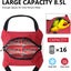 Insulated Lunch Bag Portable Lunch Bag, Polka Dots Red, 6.5l Carousel 3