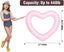 Inflatable Swim Rings, 47.3" X 39.4" Heart Shaped Swimming Pool Float Loungers T Carousel 2