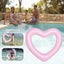 Inflatable Swim Rings, 47.3" X 39.4" Heart Shaped Swimming Pool Float Loungers T Carousel 3