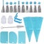 Piping Nozzle Set 20 Pieces Silicone Piping Bag Set Stainless Steel Piping Carousel 1
