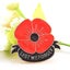 Poppy Brooch, 2pcs Red Flower Badges Commemorate Sunday Lapel Pin Gifts, Black B Carousel 3