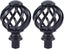 Round Curtain Rod Finials Drapery Pole Ball End Black Cage Replacement Decorativ Carousel 1