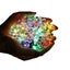 Solar Light Chain Outside Flowers, 7m 50 Leds Light Chain Solar Outside Waterpro Carousel 1