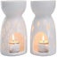 Set Of 2 Ceramic Candle Burners, Aromatherapy Essential Oil Burner Fragrance Lam Carousel 3