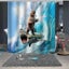Stylish Personality Shark Pattern Shower Curtain Crazy Dog Bear Shower Curtain W Carousel 2