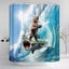 Stylish Personality Shark Pattern Shower Curtain Crazy Dog Bear Shower Curtain W Carousel 3