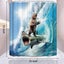Stylish Personality Shark Pattern Shower Curtain Crazy Dog Bear Shower Curtain W Carousel 4