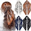 4 Pieces 27 Inch Satin Headband Scarves Silk Feeling Bandana Boho Head Scarves F Carousel 1