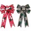 Imitation Linen Christmas Bow Plaid Webbing Stitching Linen Bow Merry Carousel 5