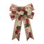 Imitation Linen Christmas Bow Plaid Webbing Stitching Linen Bow Merry Carousel 6