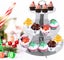 2 Pack Cupcake Stand For Birthday, Cardboard Cake Stand 3 Tier, Cake Stand Displ Carousel 4