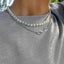 Hip Hop Retro Imitation Pearl Men's Necklace, White K Set 2564,,aespa Carousel 1