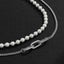 Hip Hop Retro Imitation Pearl Men's Necklace, White K Set 2564,,aespa Carousel 2